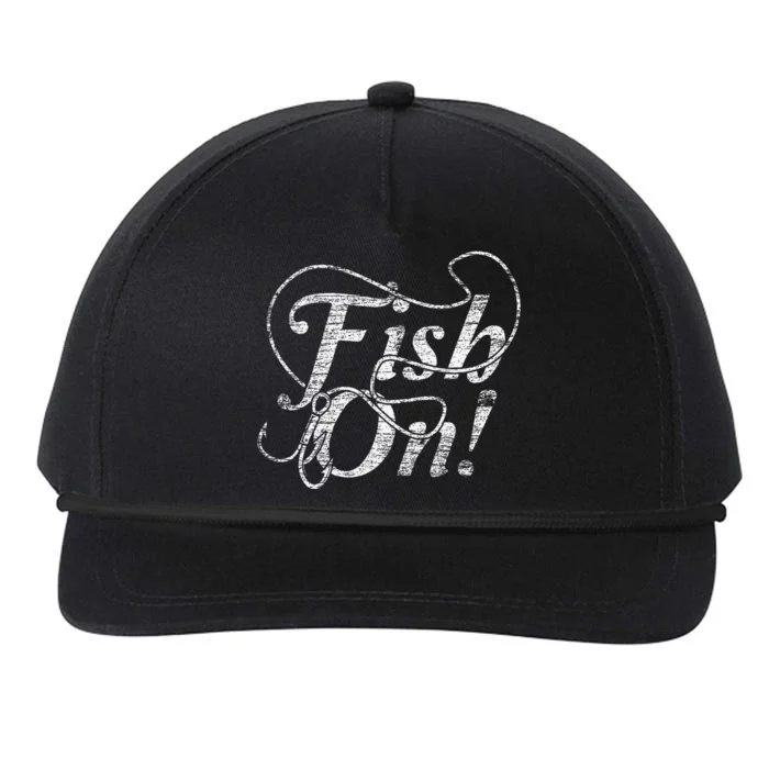 Fish On Gift Fisherman Fishing Snapback Five-Panel Rope Hat