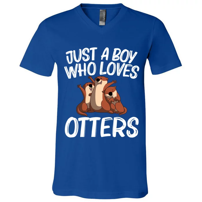 Funny Otter Gift For Boys Sea Otter Animal Pet Costume Gift V-Neck T-Shirt