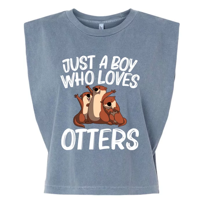 Funny Otter Gift For Boys Sea Otter Animal Pet Costume Gift Garment-Dyed Women's Muscle Tee