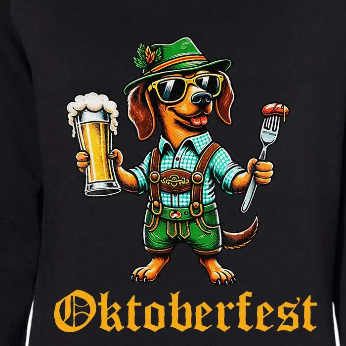 Funny Oktoberfest German Dachshund Weiner Dog Beer Lover Gift Womens California Wash Sweatshirt