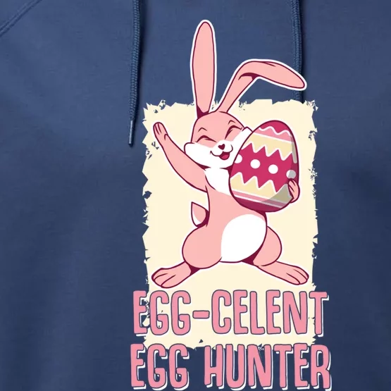 Frohe Ostern Gift Egggiftcelent Egg Hunter Funny Easter Gift Performance Fleece Hoodie