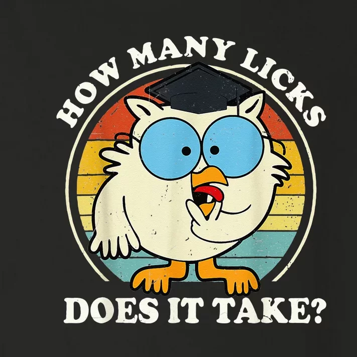 Funny Owl How Many Licks Does It Take Toddler Long Sleeve Shirt