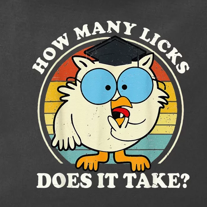 Funny Owl How Many Licks Does It Take Zip Tote Bag