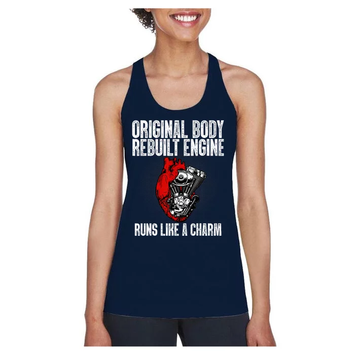 Funny Open Heart Surgery Recovery Survivor Gift Women's Racerback Tank