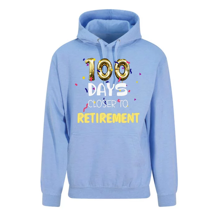 Funny One Hundred Days Closer To Retirement Cute Celebration Unisex Surf Hoodie