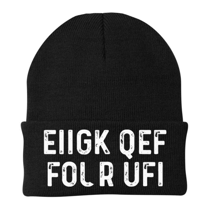 Fuck Off Hidden Message Funny Knit Cap Winter Beanie