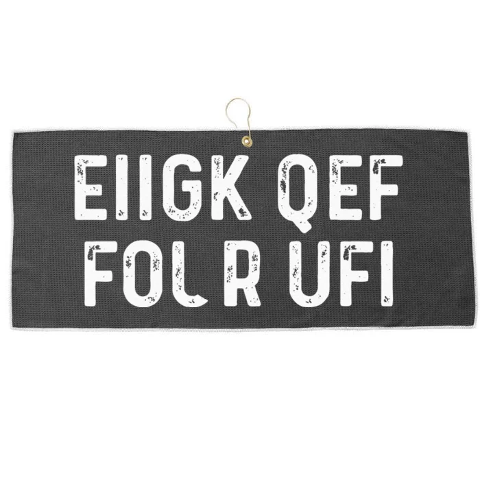 Fuck Off Hidden Message Funny Large Microfiber Waffle Golf Towel