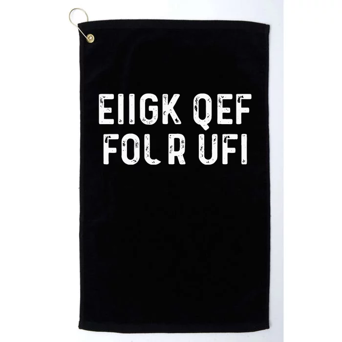 Fuck Off Hidden Message Funny Platinum Collection Golf Towel