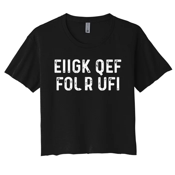 Fuck Off Hidden Message Funny Women's Crop Top Tee