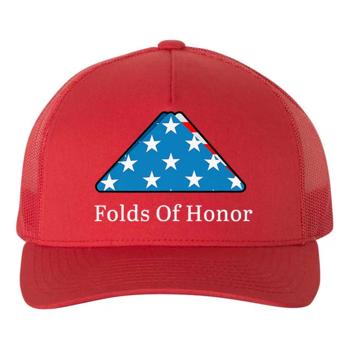 Folds Of Honor Fallen Military First Responders Patriotic Yupoong Adult 5-Panel Trucker Hat