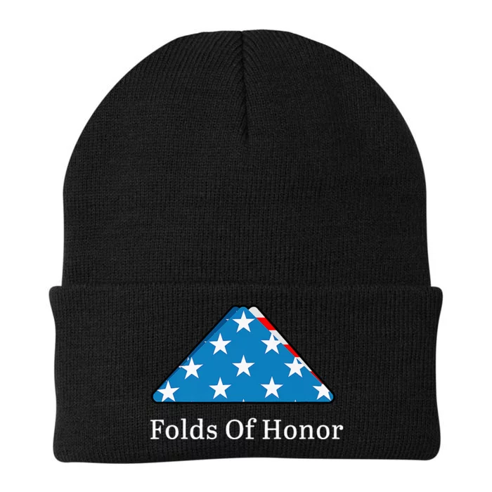 Folds of Honor fallen military first responders patriotic Knit Cap Winter Beanie