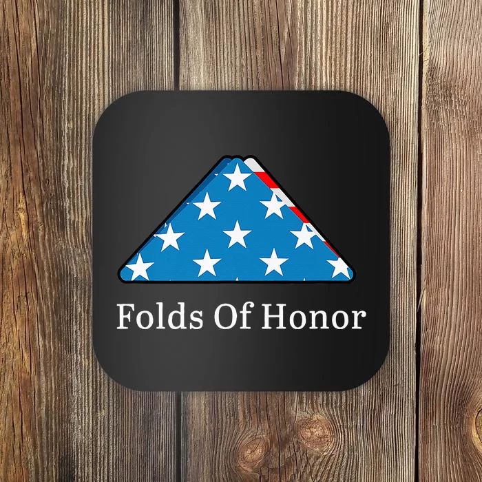 Folds of Honor fallen military first responders patriotic Coaster