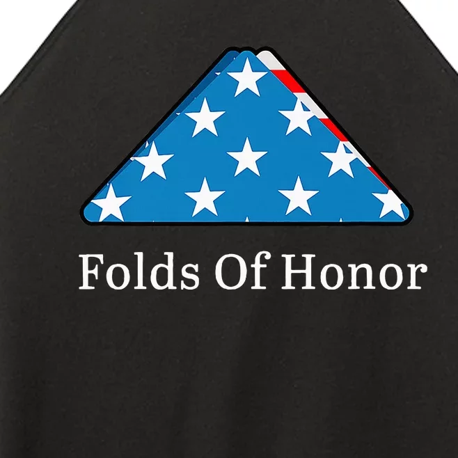 Folds of Honor fallen military first responders patriotic Women’s Perfect Tri Rocker Tank