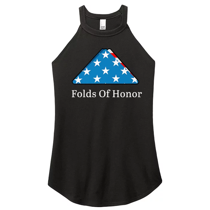 Folds of Honor fallen military first responders patriotic Women’s Perfect Tri Rocker Tank