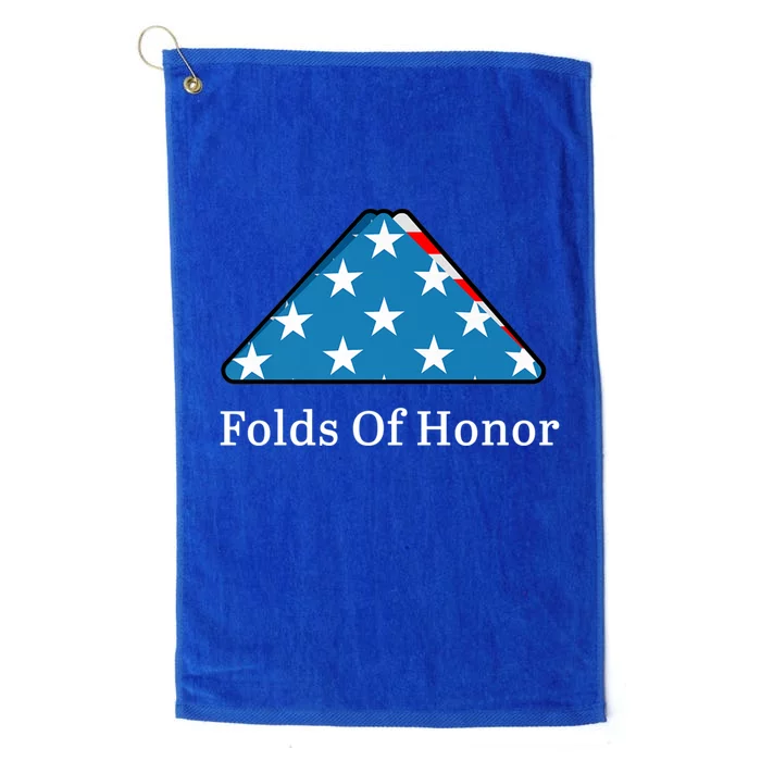 Folds Of Honor Fallen Military First Responders Patriotic Cute Gift Platinum Collection Golf Towel