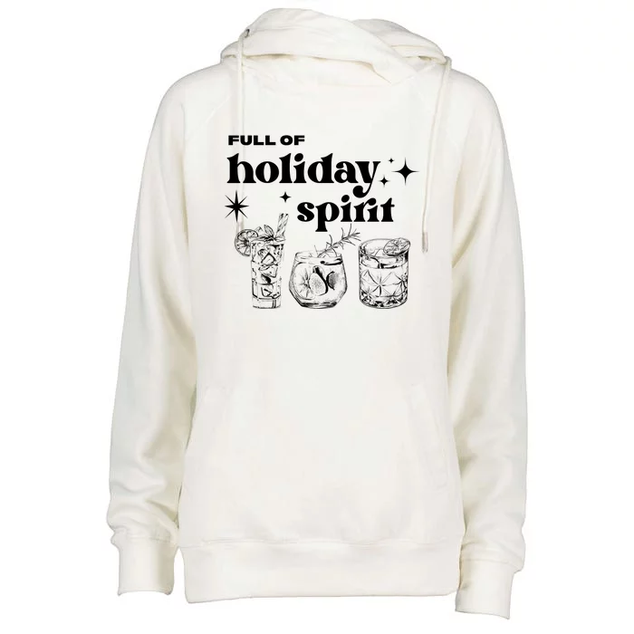 Full Of Holiday Spirit Womens Funnel Neck Pullover Hood