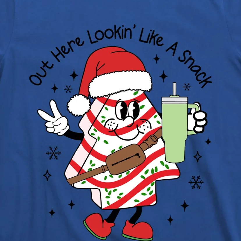 Funny Out Here Lookin Like A Snack Christmas Tree Cake Xmas Gift T-Shirt