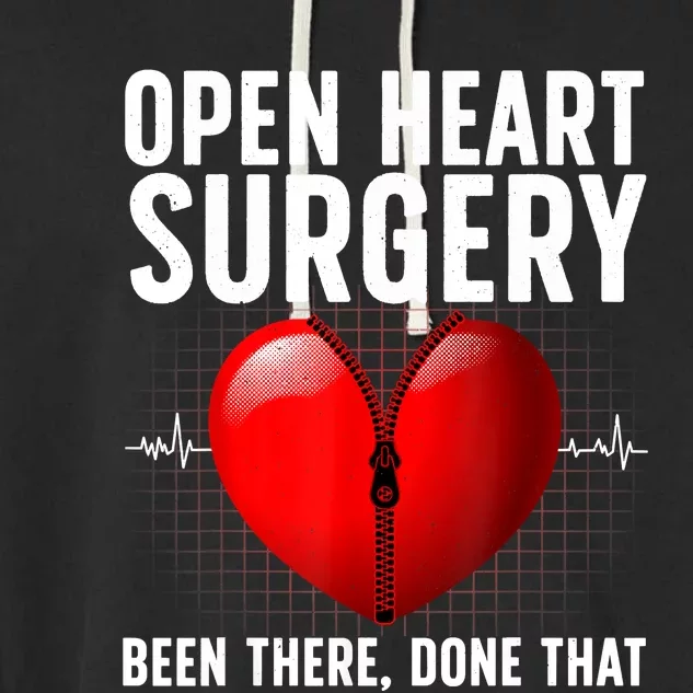 Funny Open Heart Surgery Art For Men Women CHD Surgery Lover Garment-Dyed Fleece Hoodie