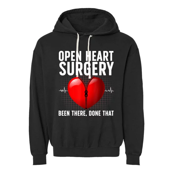 Funny Open Heart Surgery Art For Men Women CHD Surgery Lover Garment-Dyed Fleece Hoodie