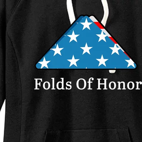 Folds Of Honor Fallen Military First Responders Patriotic Gift Women's Fleece Hoodie