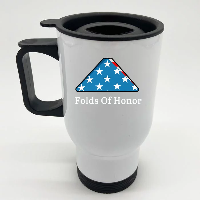 Folds Of Honor Fallen Military First Responders Patriotic Gift Front & Back Stainless Steel Travel Mug