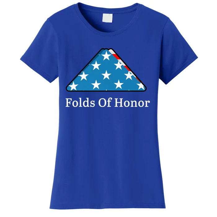 Folds Of Honor Fallen Military First Responders Patriotic Gift Women's T-Shirt