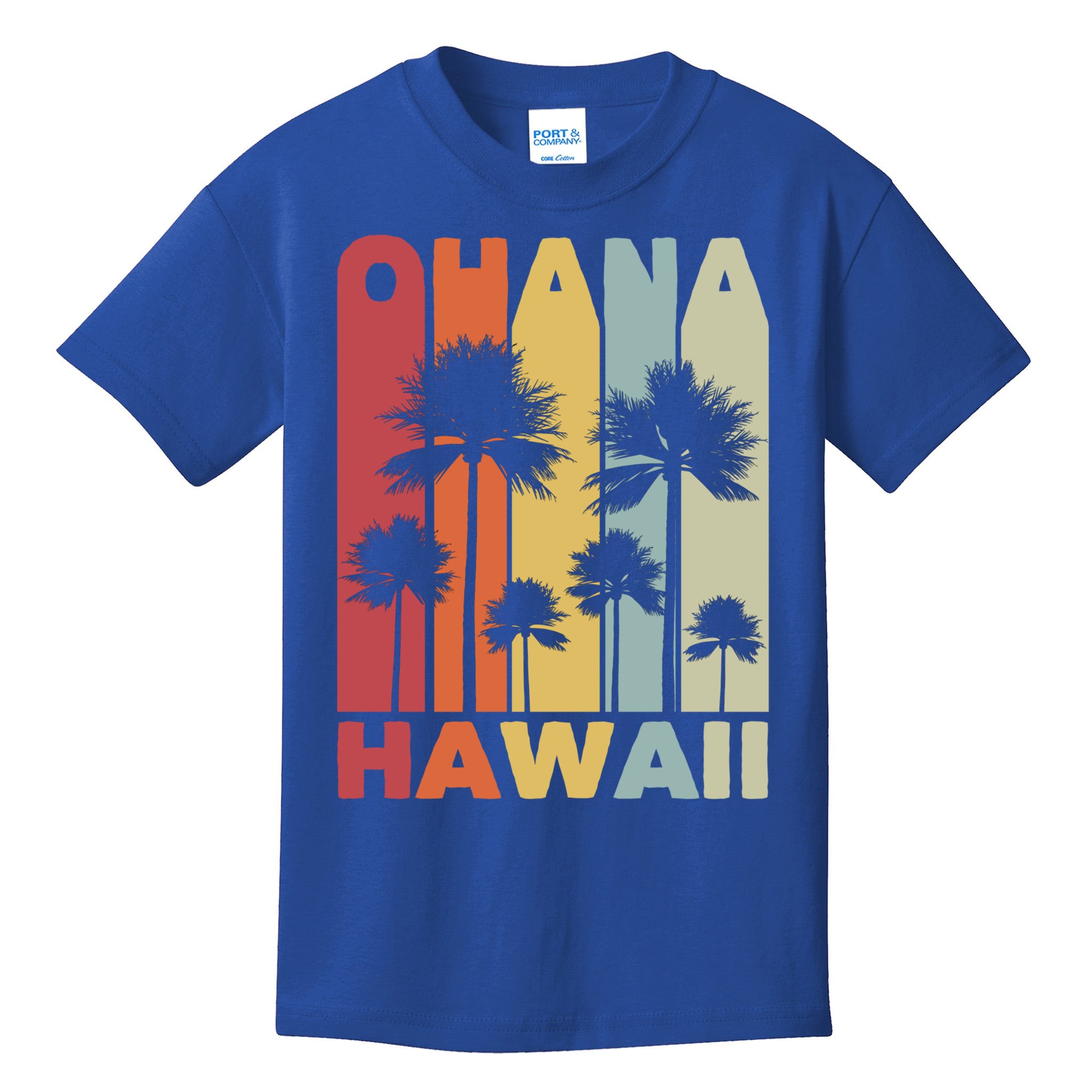 Family Ohana Hawaiian Retro Hawaii Tropical Summer Vacation Gift Kids T ...