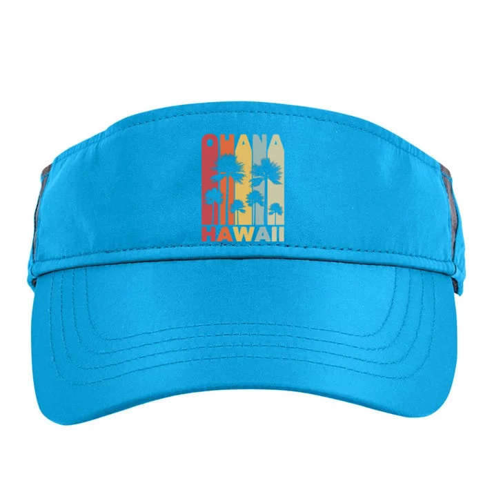 Family Ohana Hawaiian Retro Hawaii Tropical Summer Vacation Gift Adult Drive Performance Visor