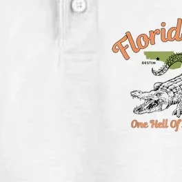 Florida One Hell Of A Drug Funny Summer Beach Dry Zone Grid Performance Polo