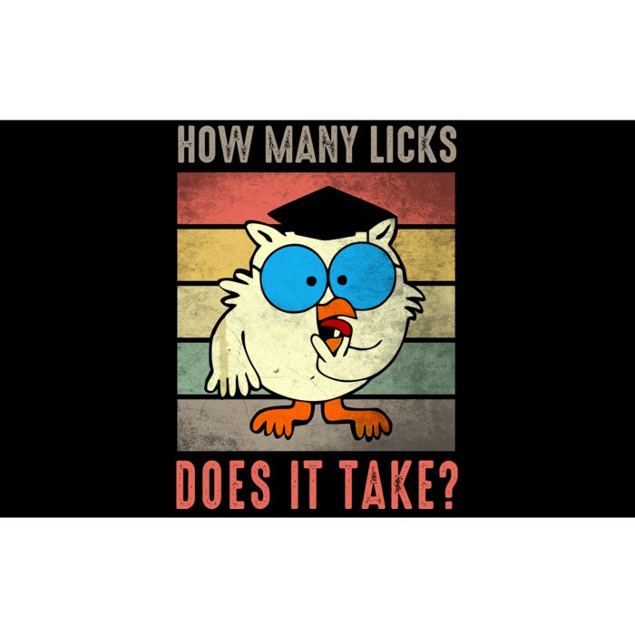 Funny Owl How Many Licks Does It Take Retro Vintage Bumper Sticker