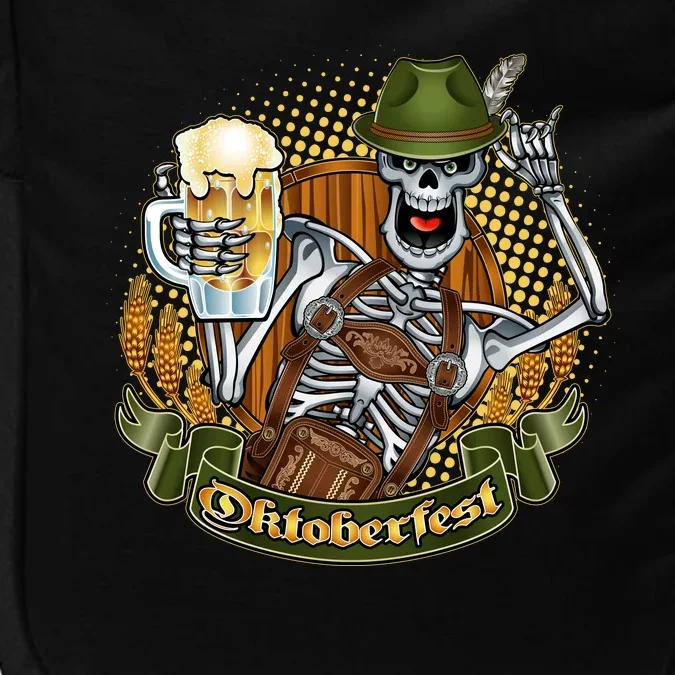 Funny Oktoberfest Halloween Skeleton Impact Tech Backpack