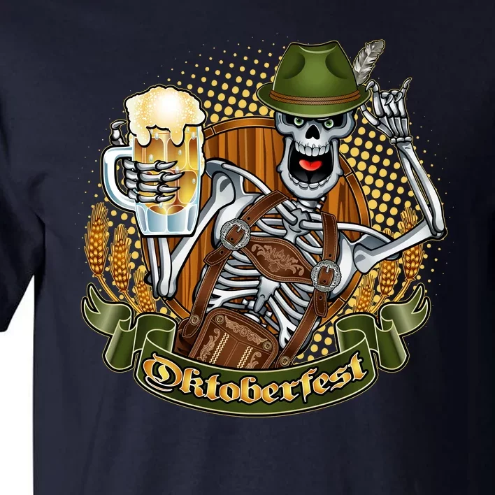 Funny Oktoberfest Halloween Skeleton Tall T-Shirt