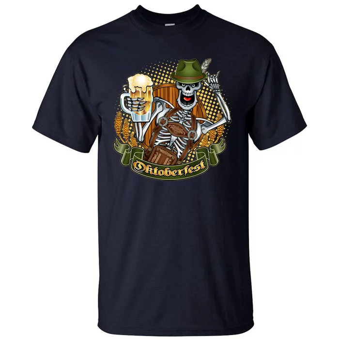 Funny Oktoberfest Halloween Skeleton Tall T-Shirt