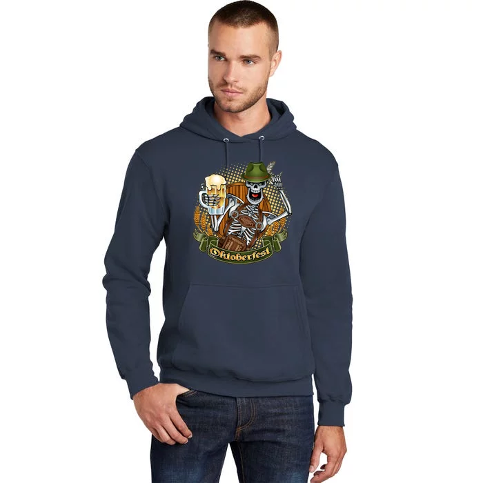 Funny Oktoberfest Halloween Skeleton Tall Hoodie