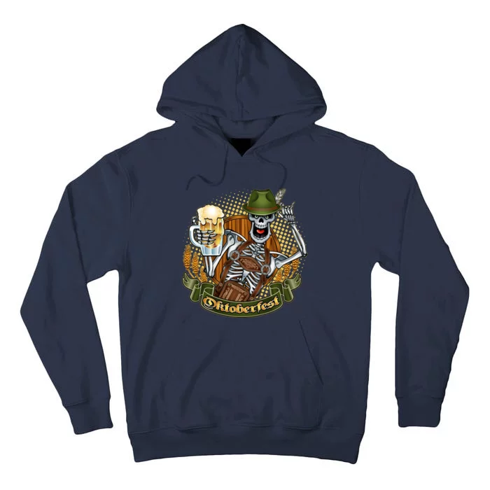 Funny Oktoberfest Halloween Skeleton Tall Hoodie