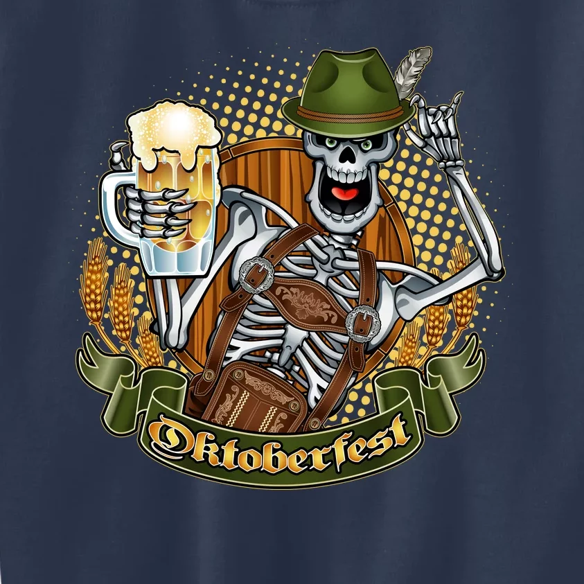 Funny Oktoberfest Halloween Skeleton Kids Sweatshirt