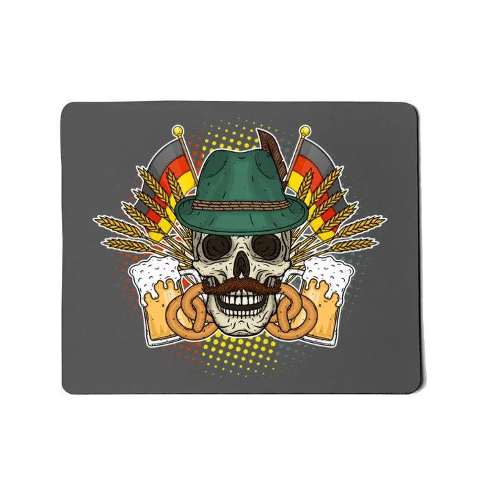 Funny Oktoberfest Halloween Skull Mousepad