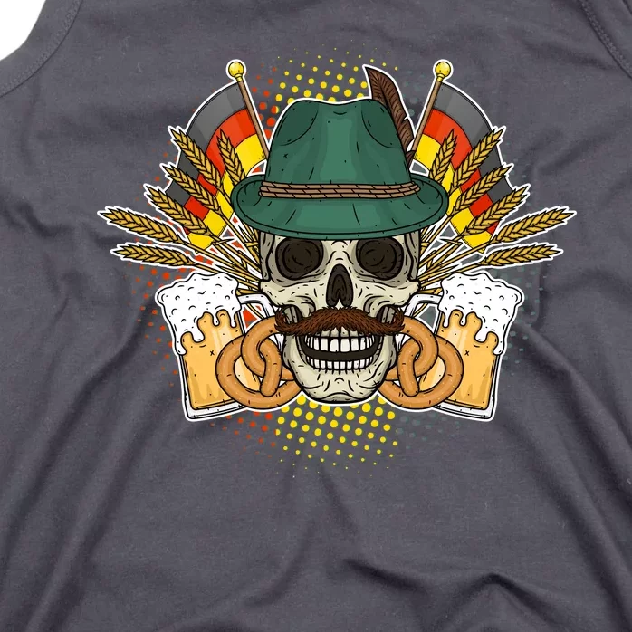 Funny Oktoberfest Halloween Skull Tank Top