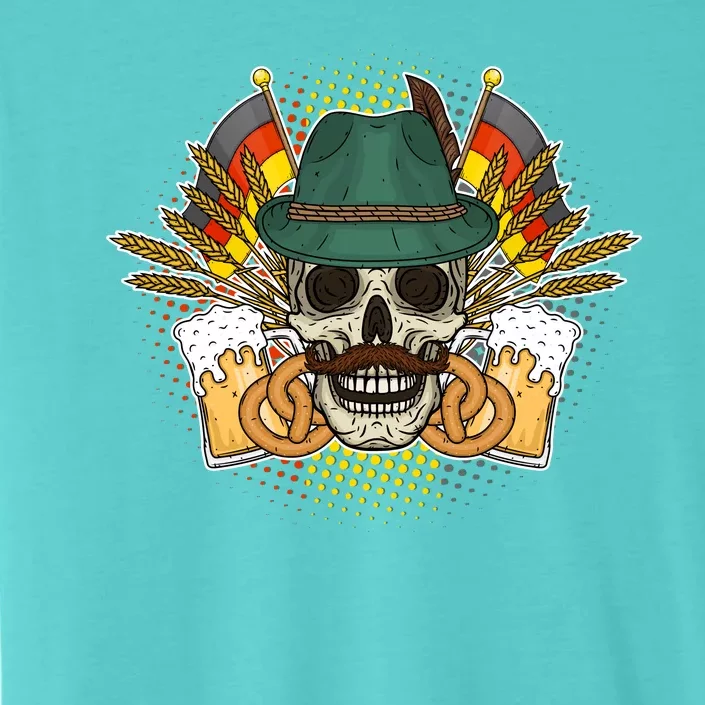 Funny Oktoberfest Halloween Skull ChromaSoft Performance T-Shirt