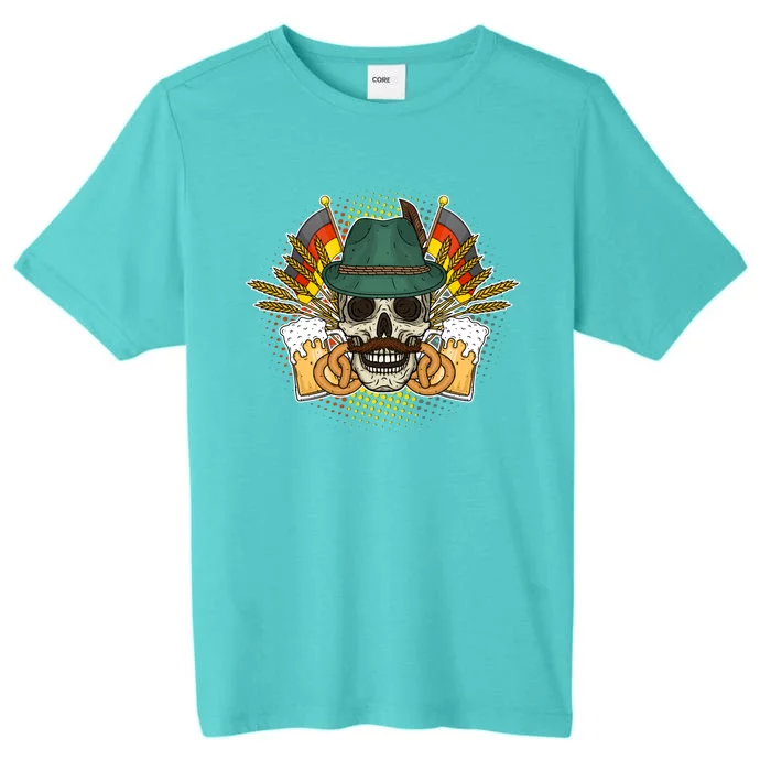 Funny Oktoberfest Halloween Skull ChromaSoft Performance T-Shirt