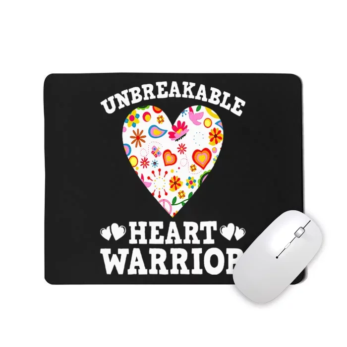 Funny Open Heart Surgery Bypass Unbreakable Heart Warrior Mousepad