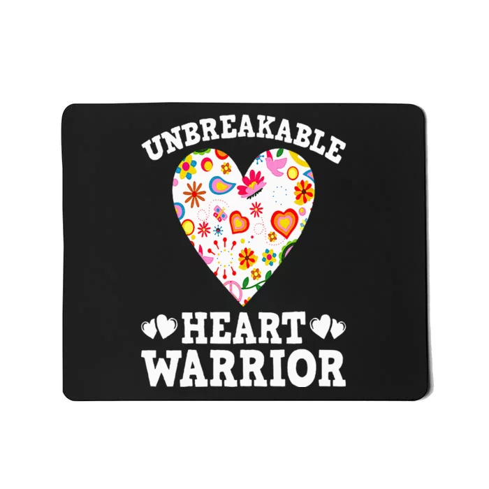 Funny Open Heart Surgery Bypass Unbreakable Heart Warrior Mousepad