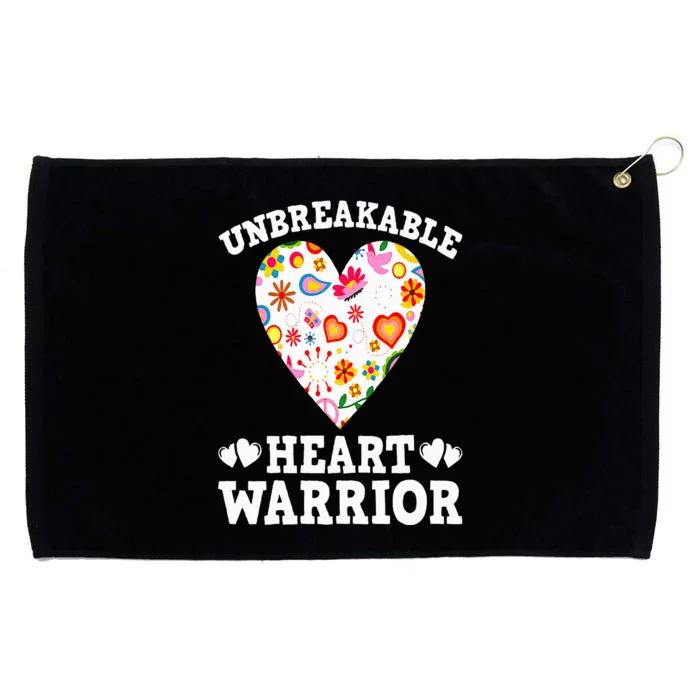 Funny Open Heart Surgery Bypass Unbreakable Heart Warrior Grommeted Golf Towel