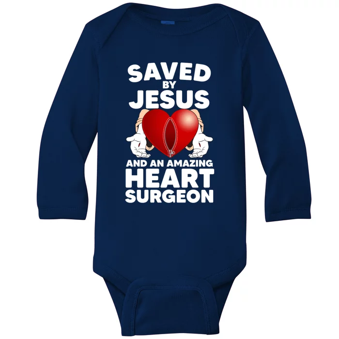 Funny Open Heart Surgery Design Heart Patients Meaningful Gift Baby Long Sleeve Bodysuit