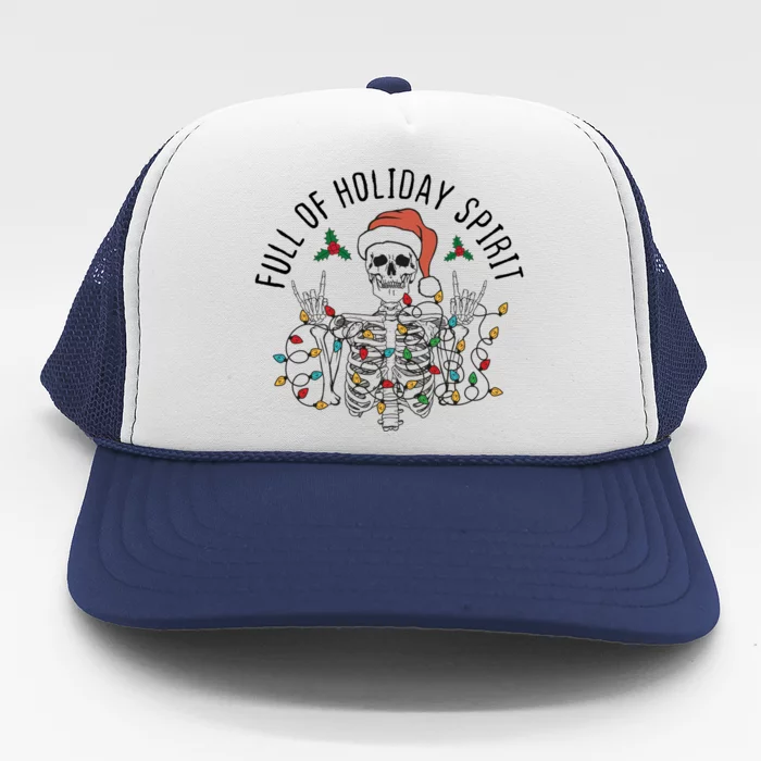 Full Of Holiday Spirit Funny Christmas Gift Trucker Hat