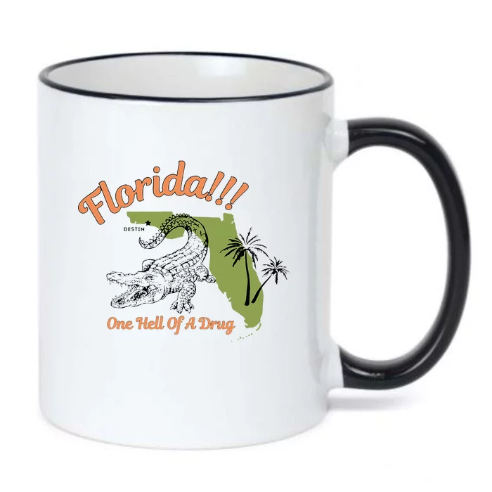 Florida One Hell Of A Drug Funny Summer Beach Black Color Changing Mug