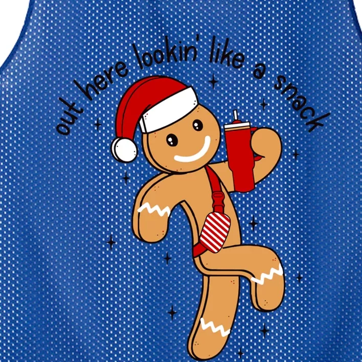 Funny Out Here Lookin Like A Snack Gift Mesh Reversible Basketball Jersey Tank