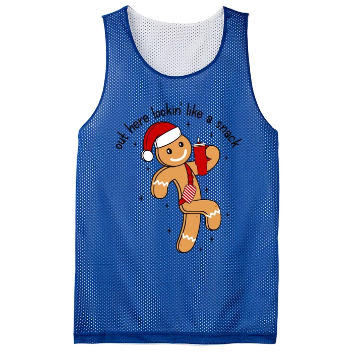 Funny Out Here Lookin Like A Snack Gift Mesh Reversible Basketball Jersey Tank