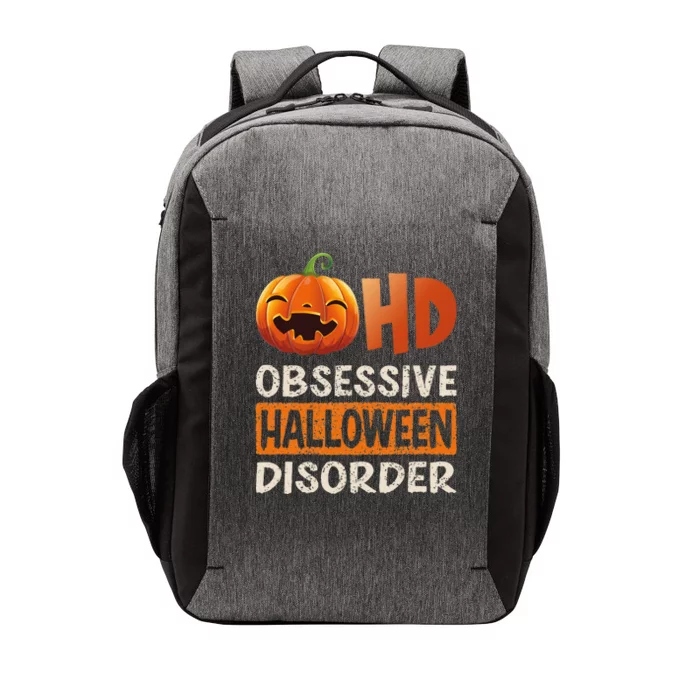 Funny Obsessive Halloween Disorder OHD Pumpkin Costume Vector Backpack