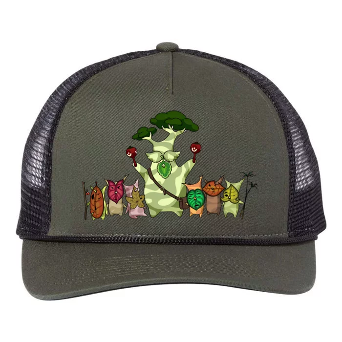 Flora Of Hyrule Korok Hylian Lover Perfect Gift Idea Retro Rope Trucker Hat Cap